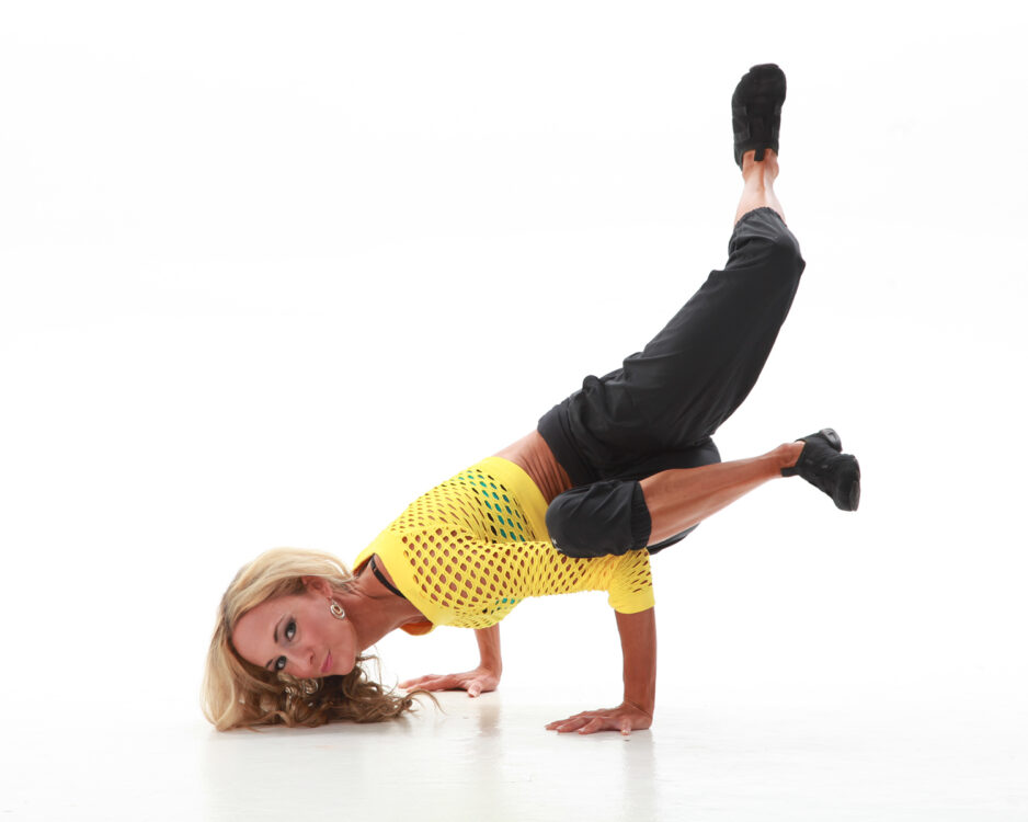 Dancer in arm balance