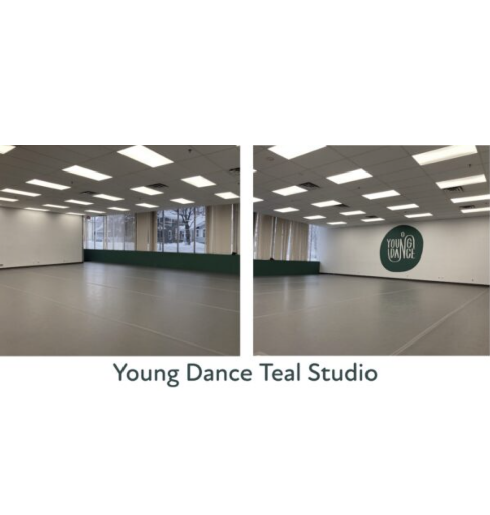 Young Dance “Teal” Studio images with logo. 