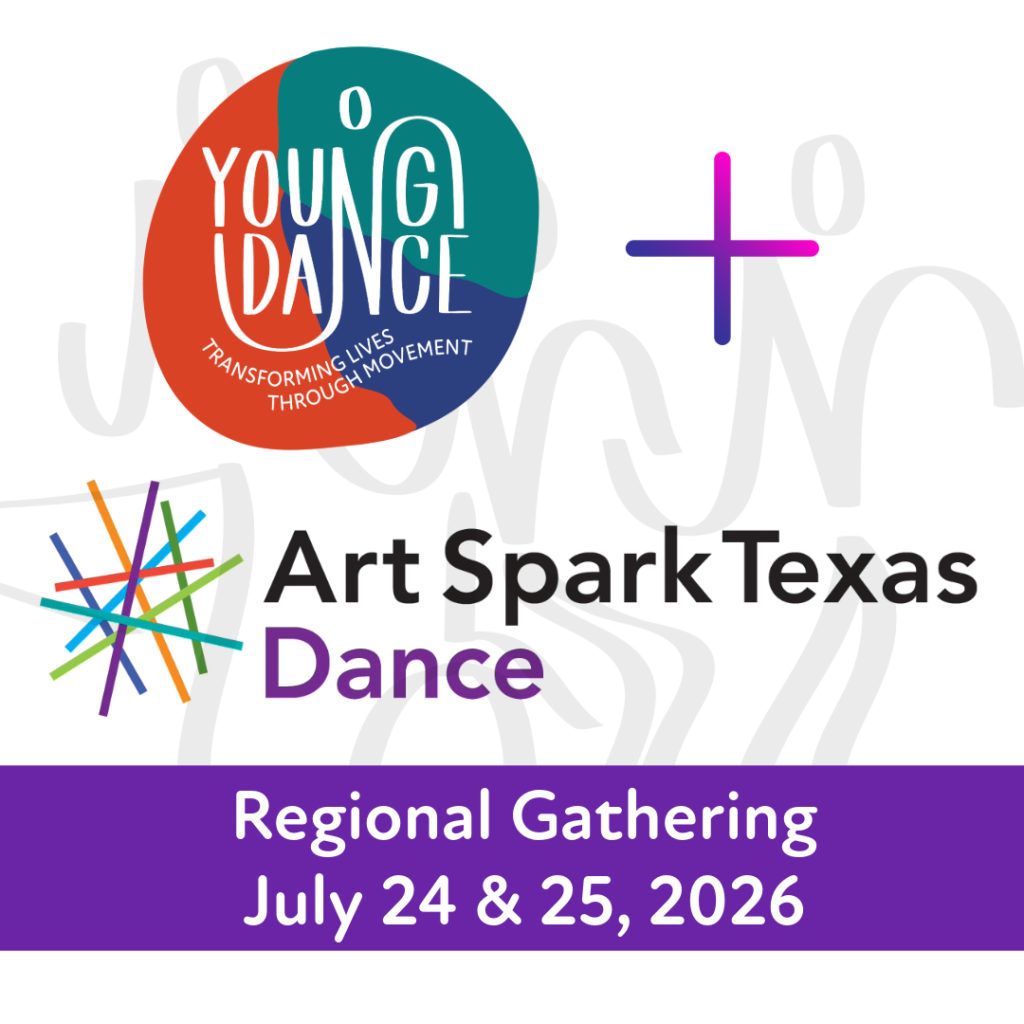 Young Dance logo on top of the Art Spark Texas logo